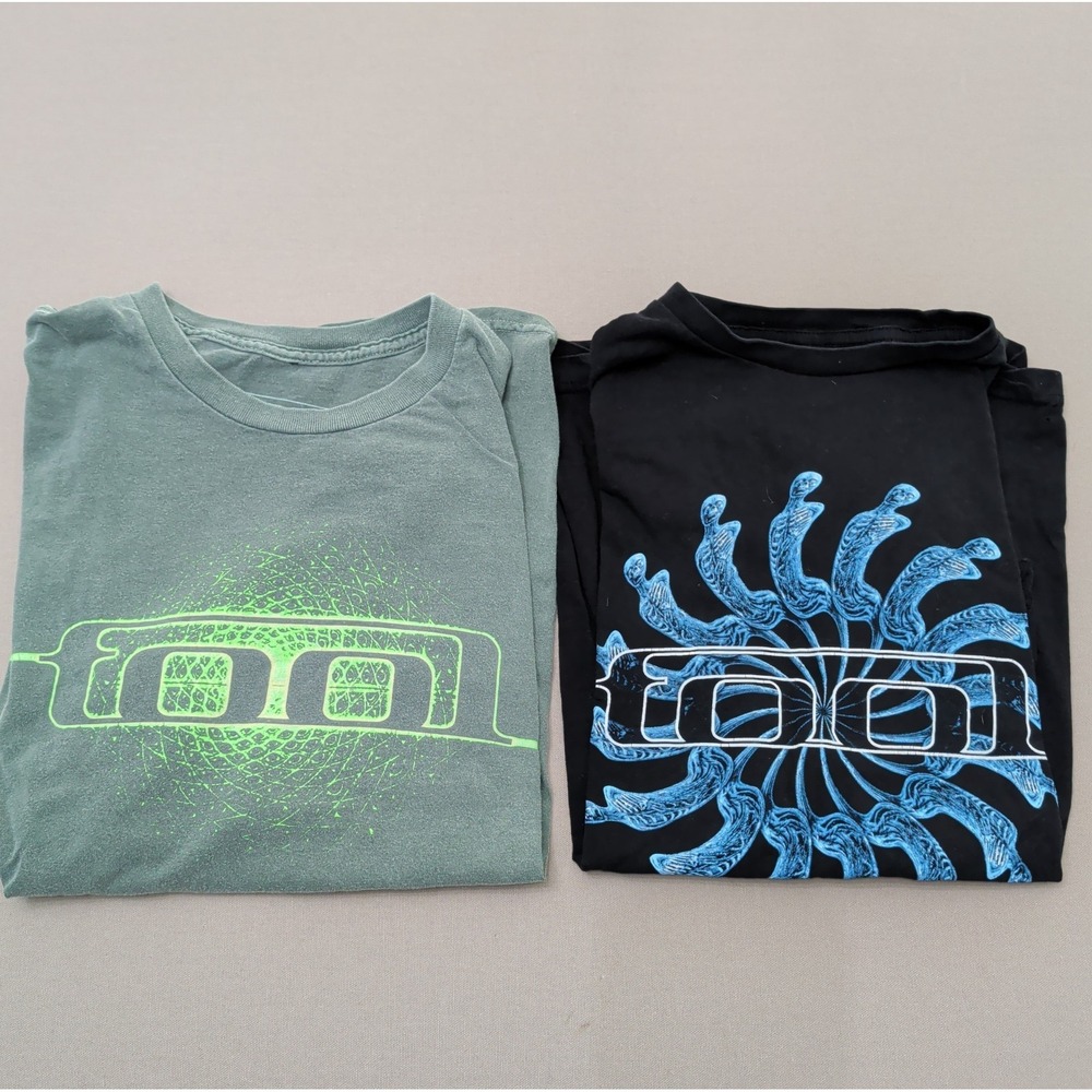 Lot Of 2 Tool Band T-Shirt Mens L Los Angeles California